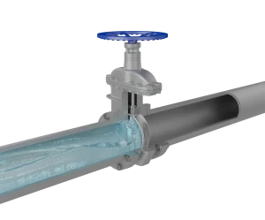 inside-screw-non-rising-stem-gate-valve-3d-animation-fluid-close Industrial Non-Rising Stem Gate Valve Flow Simulation 3D Animation