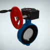 Industrial Manual Turbine Butterfly Valve Overview 3D Animation
