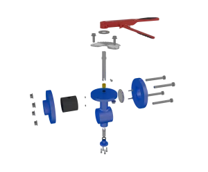 manual-wafer-butterfly-valve-3d-animation-exploded-view Manual Wafer Butterfly Valve Assembly