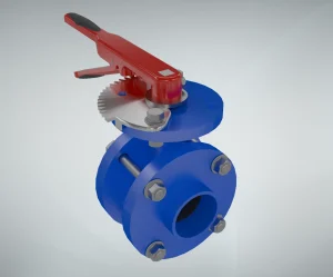 manual-wafer-butterfly-valve-3d-animation-overall-appearance Industrial Manual Wafer Butterfly Valve Overview 3D Animation