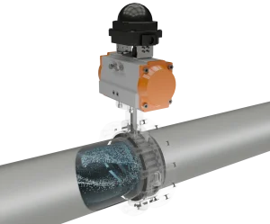 pneumatic-butterfly-valve-3d-animation-fluid-flow-close Industrial Pneumatic Butterfly Valve Flow Simulation 3D Animation